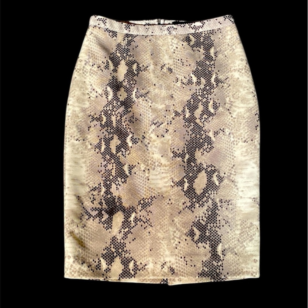 The Limited high waisted gray silver white snakeskin animal print pencil skirt 2